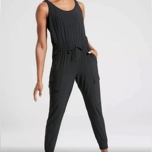 Athleta Black Unbound Jumpsuit - Size Lg